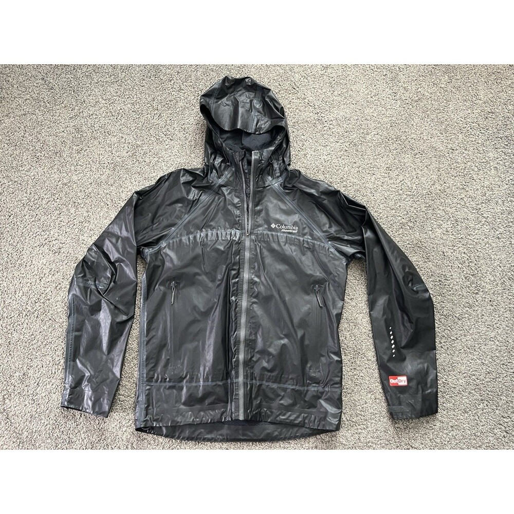Columbia Women's Montrail OutDry Ex Light Shell Black Hooded Rain Jacket Size M